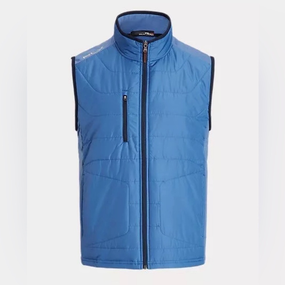 RLX Ralph Lauren Performance Wool(44%)Quilted Full Zip Vest, New England Preppy